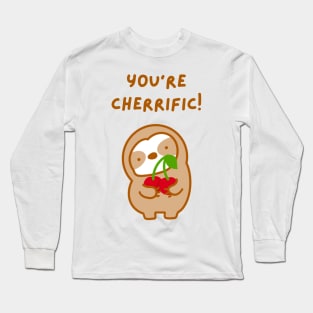 You’re Terrific Cherry Sloth Long Sleeve T-Shirt